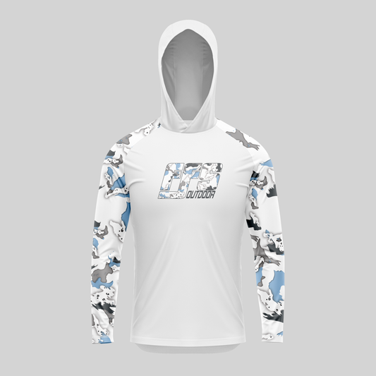 Mens Pro Sun Hoodie - Flats Camo