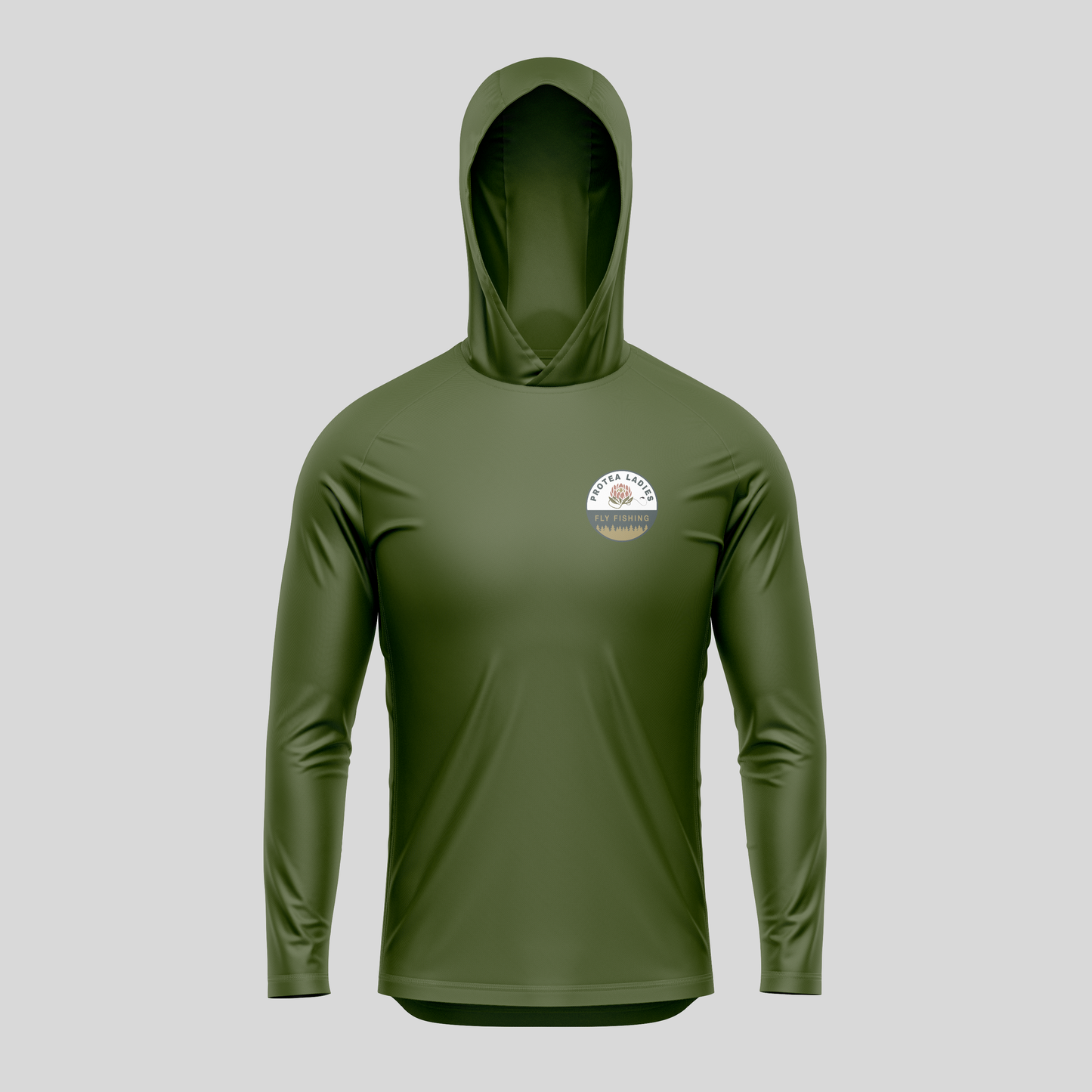 Mens Pro Sun Hoodie - Swimming Trout