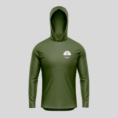 Mens Pro Sun Hoodie - Swimming Trout