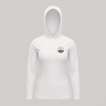 Womens Pro Sun Hoodie - Swimming Trout